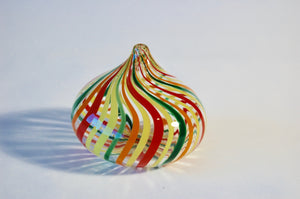 Multi Colored Striped teardrop Vase