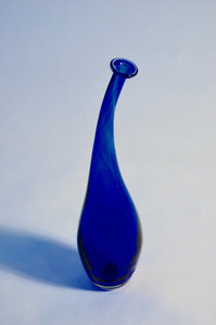 Blue bent Neck vase
