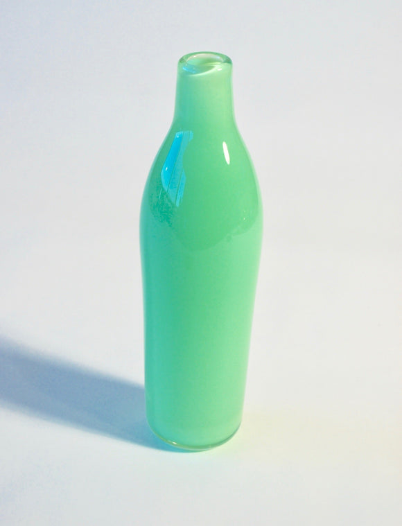 Light Apple Green Milk Bottle Vase