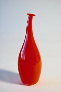 Orange Bent Neck Vase