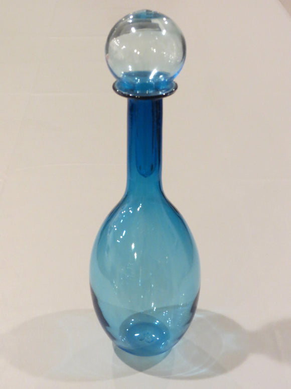 Blue Apothecary Vase with Stopper