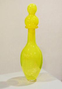Yellow Apothecary Vase with Stopper