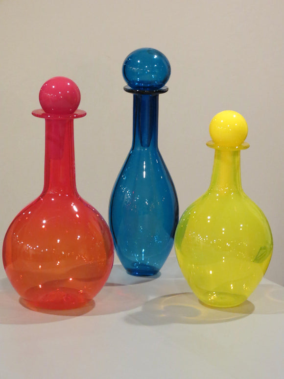 Red/Blue/Yellow Apothecary Vase Set with Stoppers #2