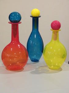 Red/Blue/Yellow Apothecary Vase Set with Stoppers #2