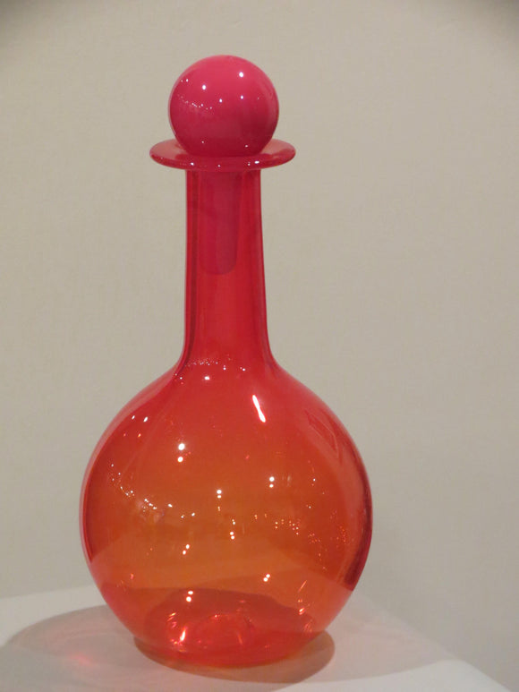 Red Apothecary Vase with Stopper