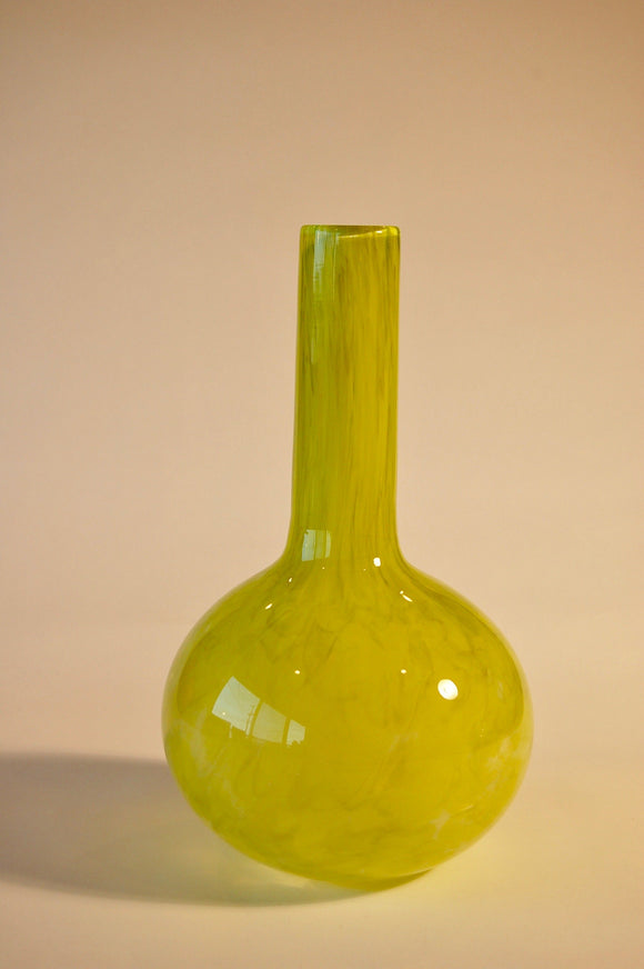 Mottled Olive Green Apothecary Vase
