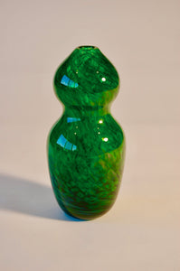 Mottled Emeral Green  Waisted Vase