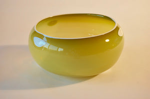 Pistaccio Bowl with White Lip and Spots