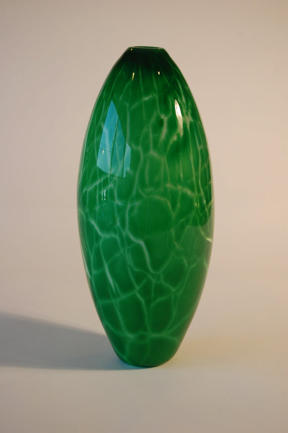 Green Cracle Torpedo Vase