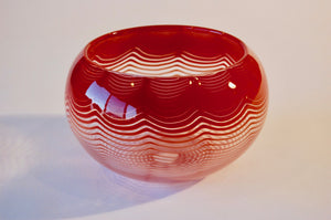 Red Striped Bowl